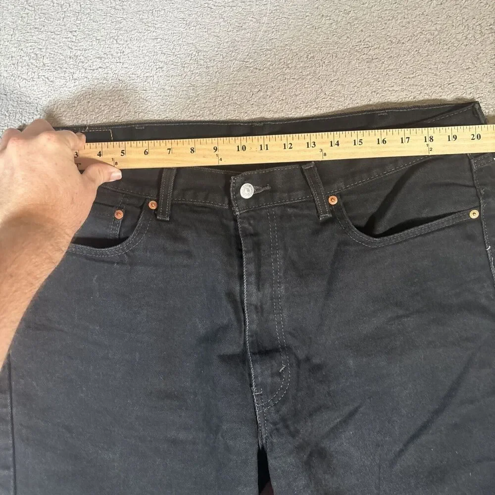 Levi's 550 Jeans Relaxed Fit Men's Size 40x30 Black EUC Grunge Wide‎ Leg Y2K